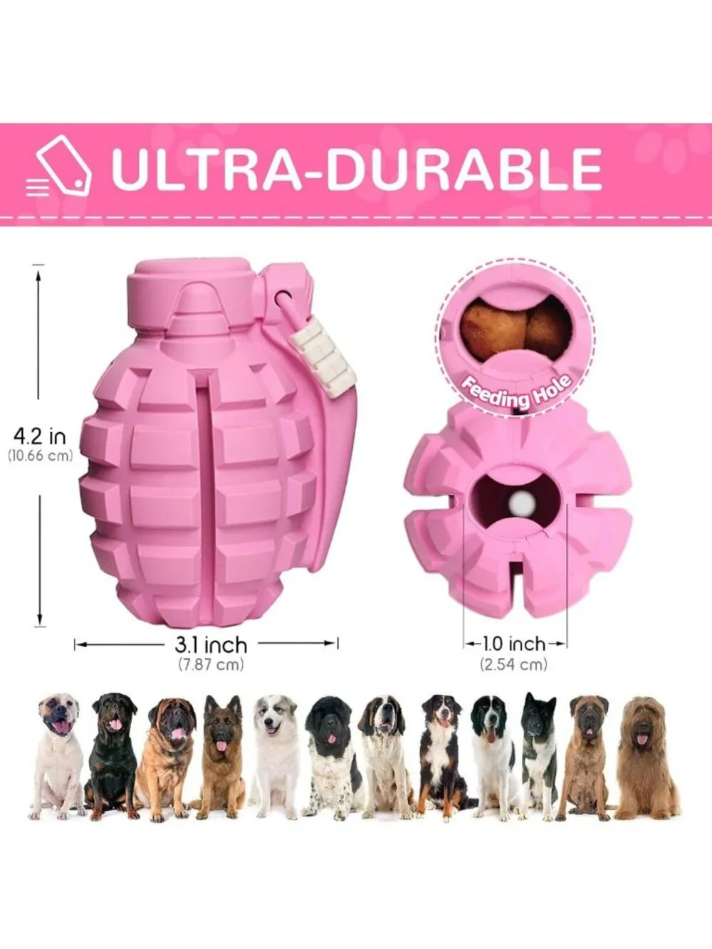 Indestructible Dog Toys for Aggressive Chewers - Large Breed Interactive Treats